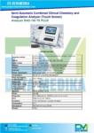 Semi-Automatic Combined Clinical Chemistry and Coagulation Analyzer (Touch Screen)