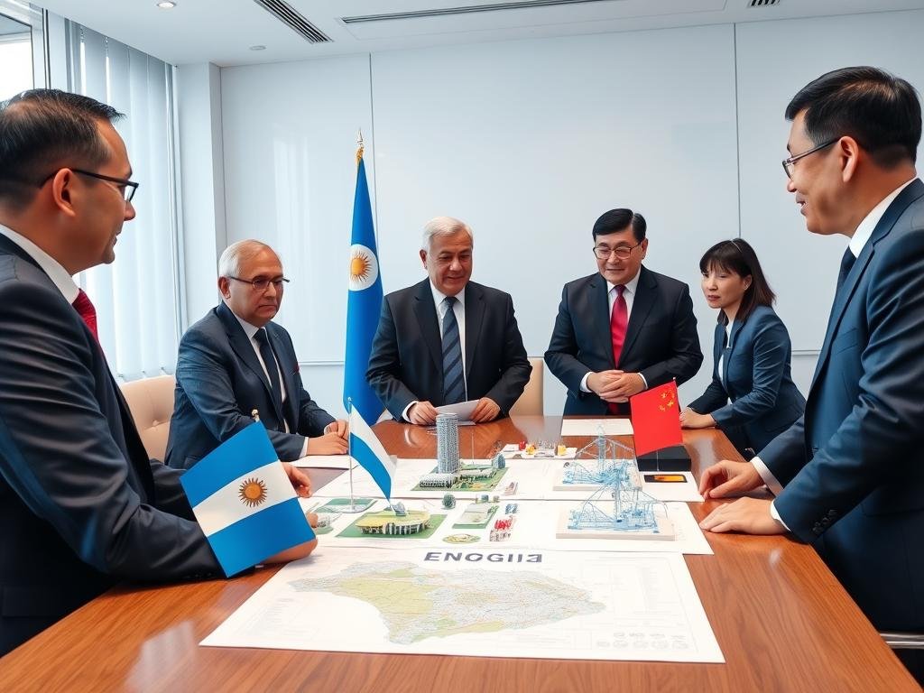 Argentine and Chinese officials discussing energy cooperation plans