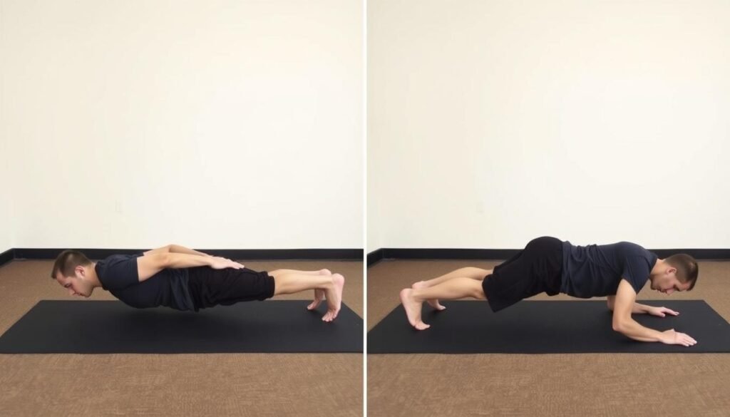 Gerakan plank-to-pushup untuk membangun kekuatan inti dalam bodyweight training untuk pemula Gerakan plank-to-pushup untuk membangun kekuatan inti dalam bodyweight training untuk pemula