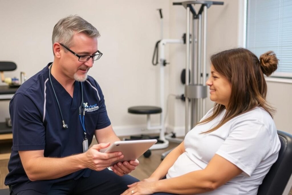Konsultasi dengan dokter atau fisioterapis sebelum memulai kembali olahraga setelah pemulihan panjang atau cedera Konsultasi dengan dokter atau fisioterapis sebelum memulai kembali olahraga setelah pemulihan panjang atau cedera