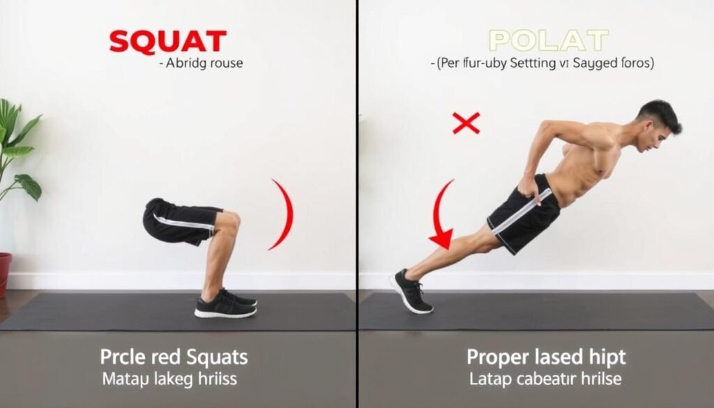 Perbandingan form yang benar dan salah dalam bodyweight training untuk pemula Perbandingan form yang benar dan salah dalam bodyweight training untuk pemula