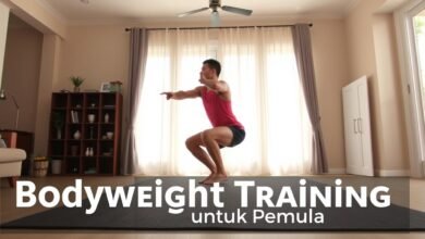 Seseorang melakukan latihan bodyweight dengan teknik yang benar untuk membangun power dan endurance