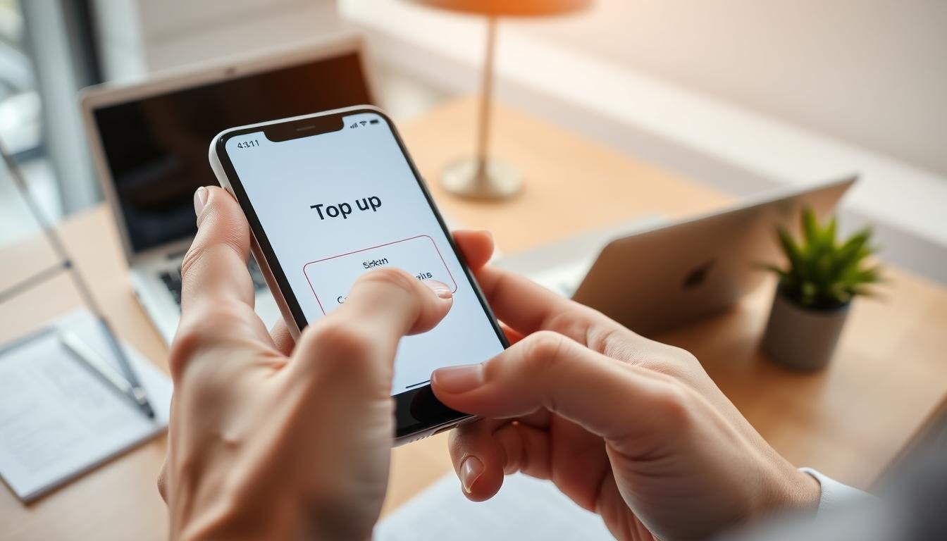 Cara top up e-money di HP